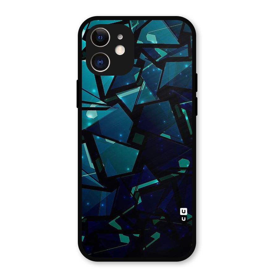 Abstract Glass Design Metal Back Case for iPhone 12