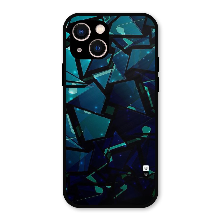 Abstract Glass Design Metal Back Case for iPhone 13