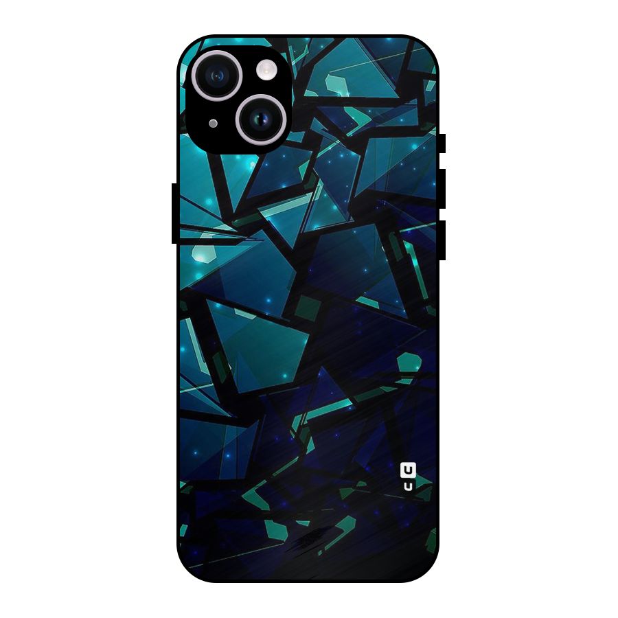 Abstract Glass Design Metal Back Case for iPhone 14 Plus