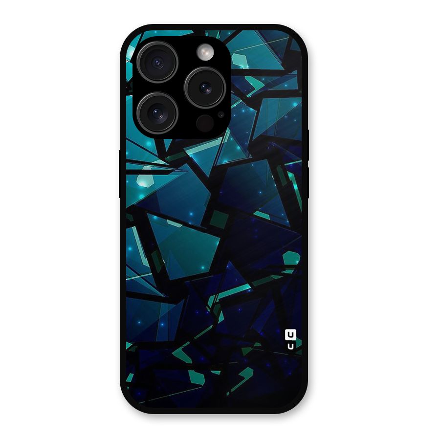 Abstract Glass Design Metal Back Case for iPhone 15 Pro