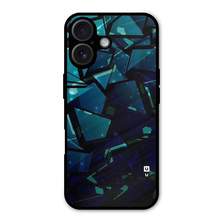 Abstract Glass Design Metal Back Case for iPhone 16