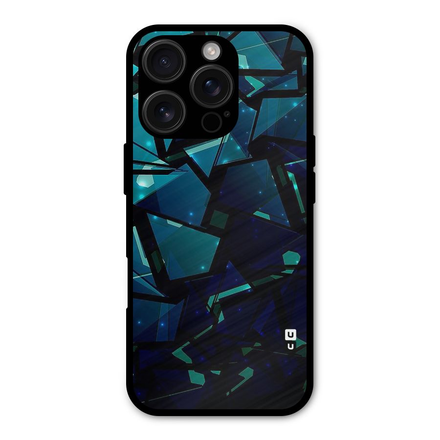 Abstract Glass Design Metal Back Case for iPhone 16 Pro