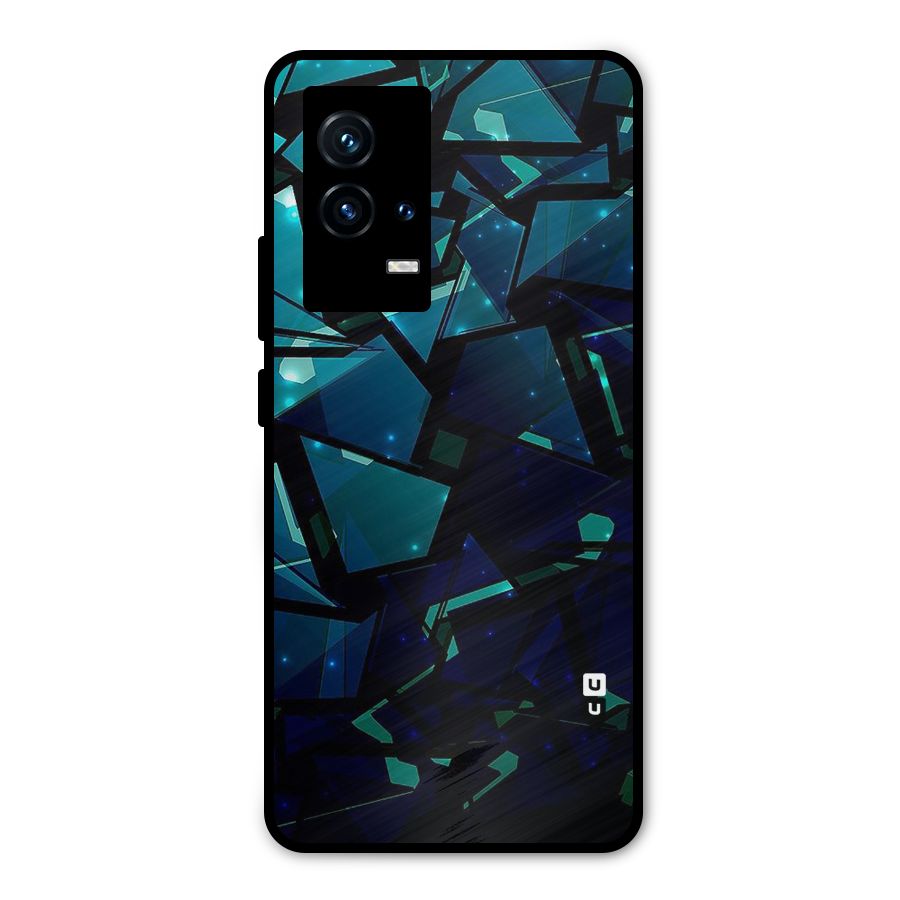 Abstract Glass Design Metal Back Case for iQOO 9 5G