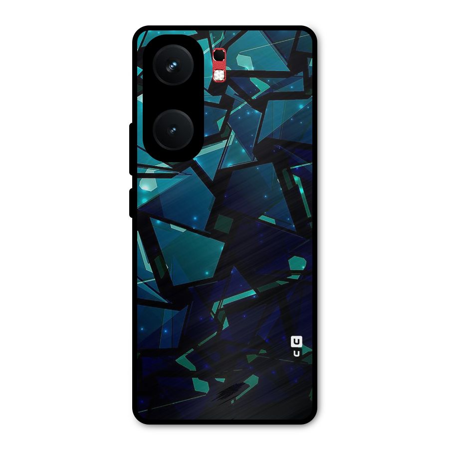 Abstract Glass Design Metal Back Case for iQOO Neo 9 Pro