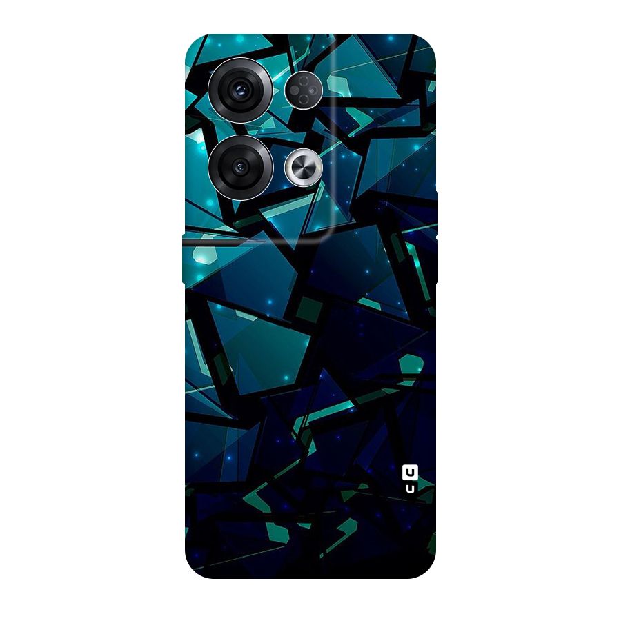 Abstract Glass Design Original Polycarbonate Back Case for Oppo Reno8 Pro 5G