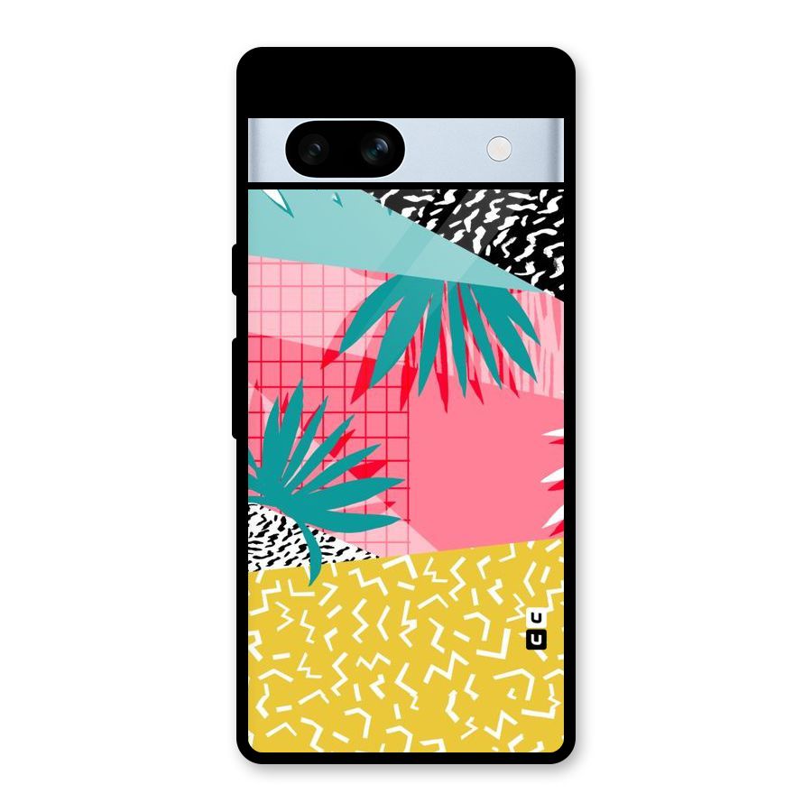 Abstract Grass Hues Glass Back Case for Google Pixel 7a