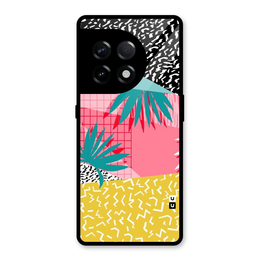 Abstract Grass Hues Glass Back Case for OnePlus 11R