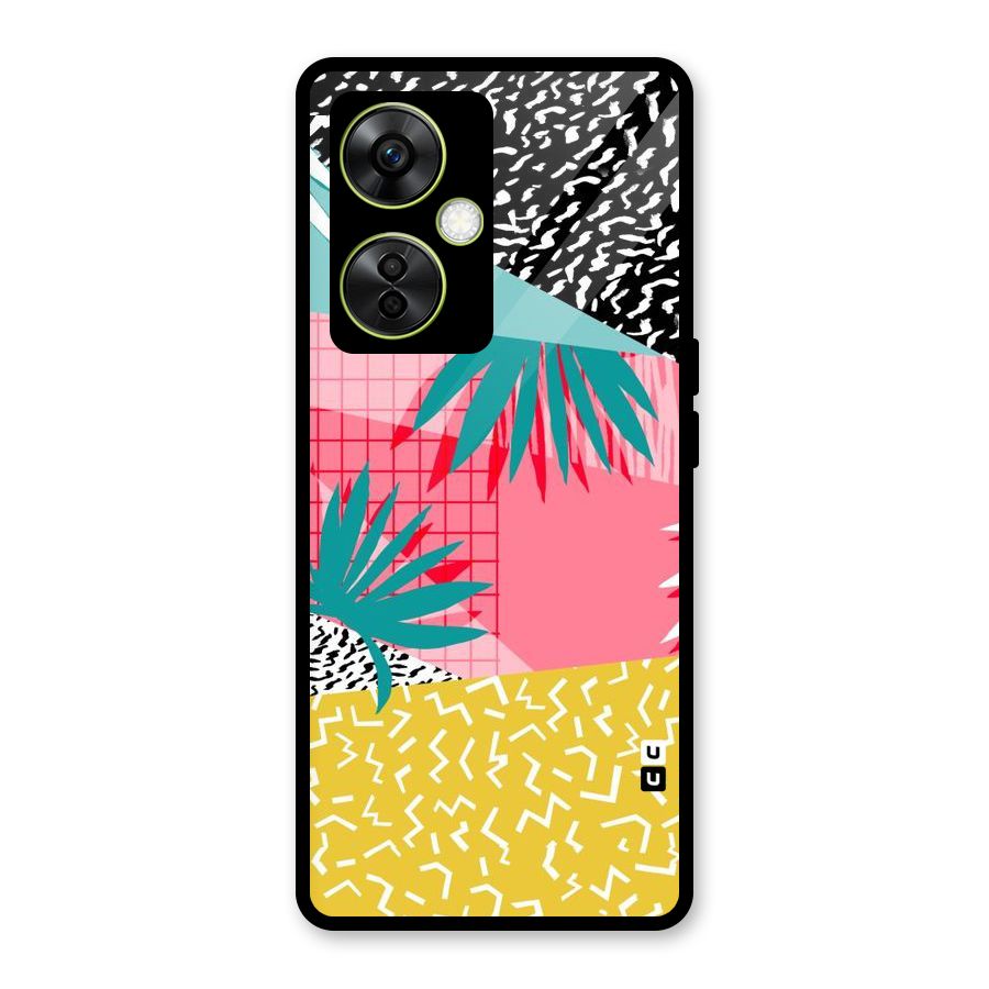 Abstract Grass Hues Glass Back Case for OnePlus Nord CE 3 Lite
