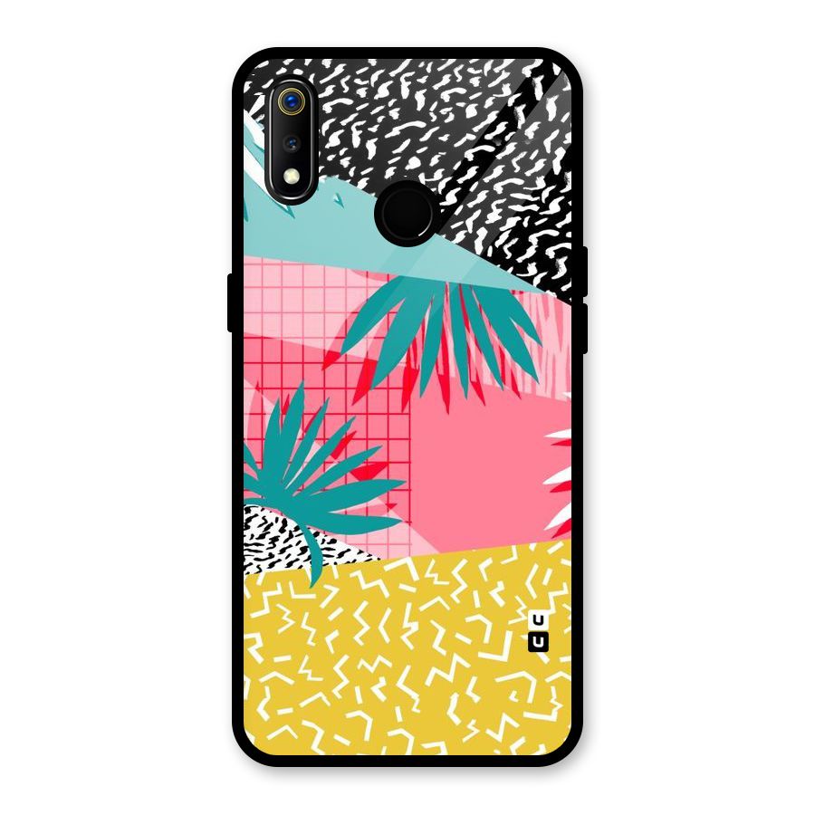 Abstract Grass Hues Glass Back Case for Realme 3