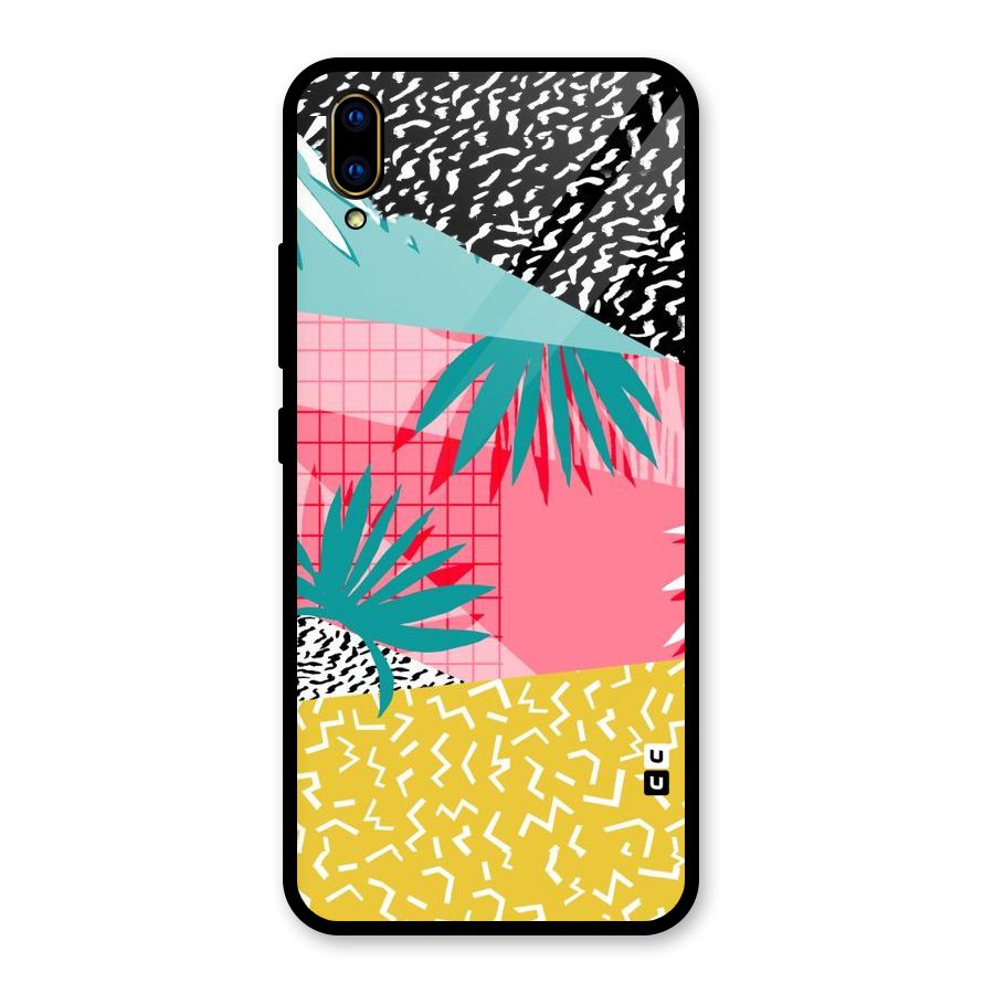 Abstract Grass Hues Glass Back Case for Vivo V11 Pro