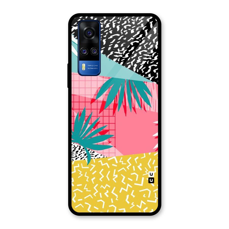 Abstract Grass Hues Glass Back Case for Vivo Y31