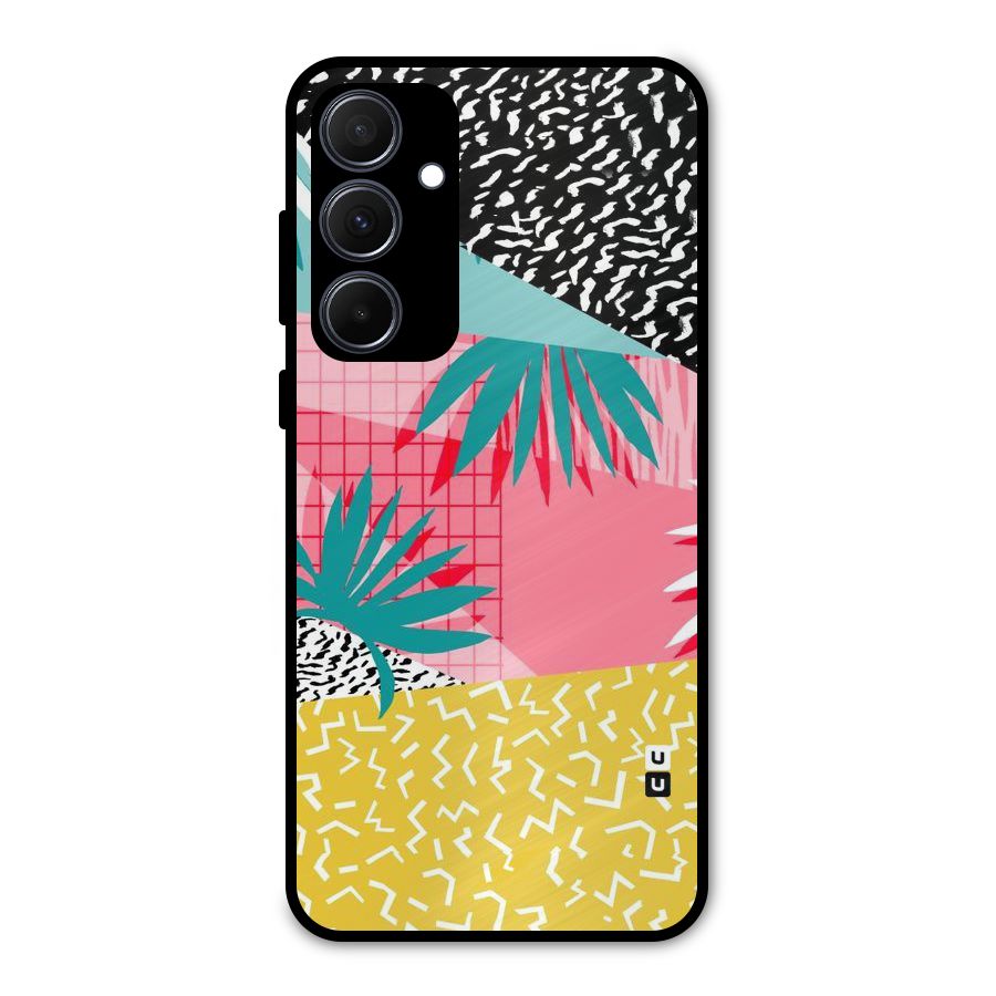 Abstract Grass Hues Metal Back Case for Galaxy A35