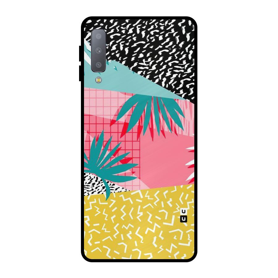 Abstract Grass Hues Metal Back Case for Galaxy A7 (2018)