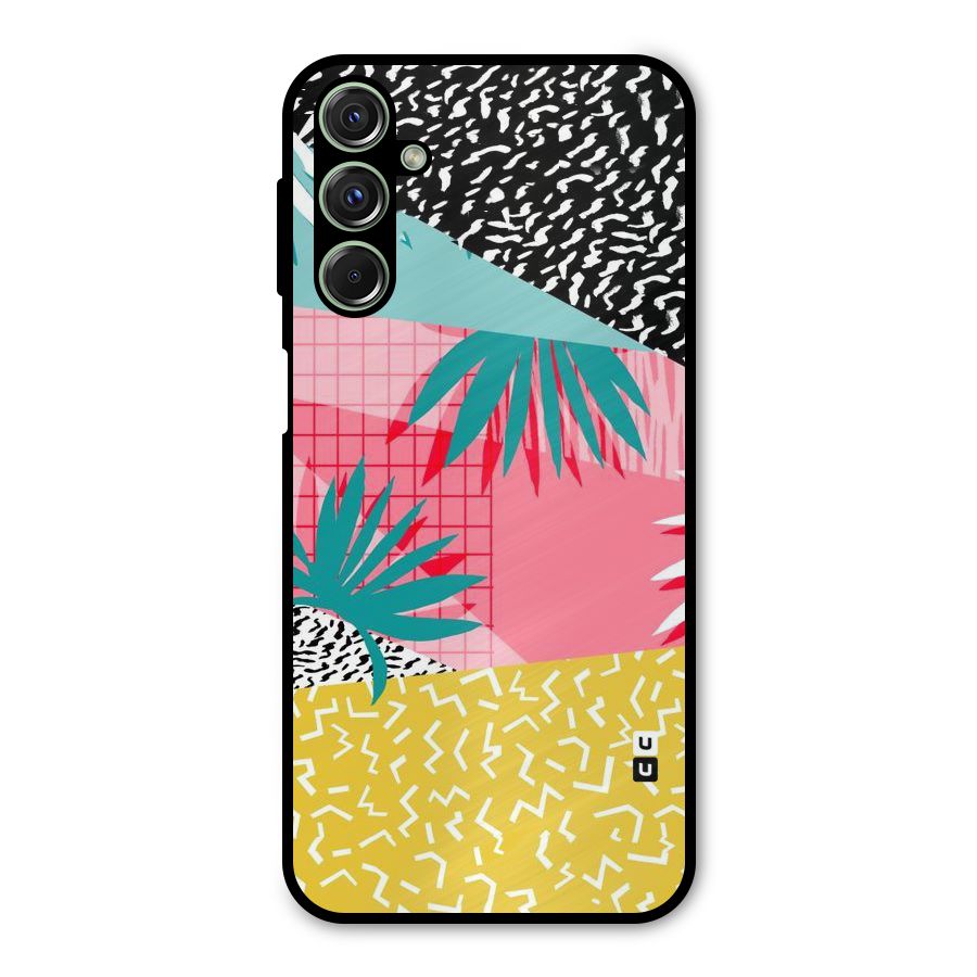 Abstract Grass Hues Metal Back Case for Galaxy F34
