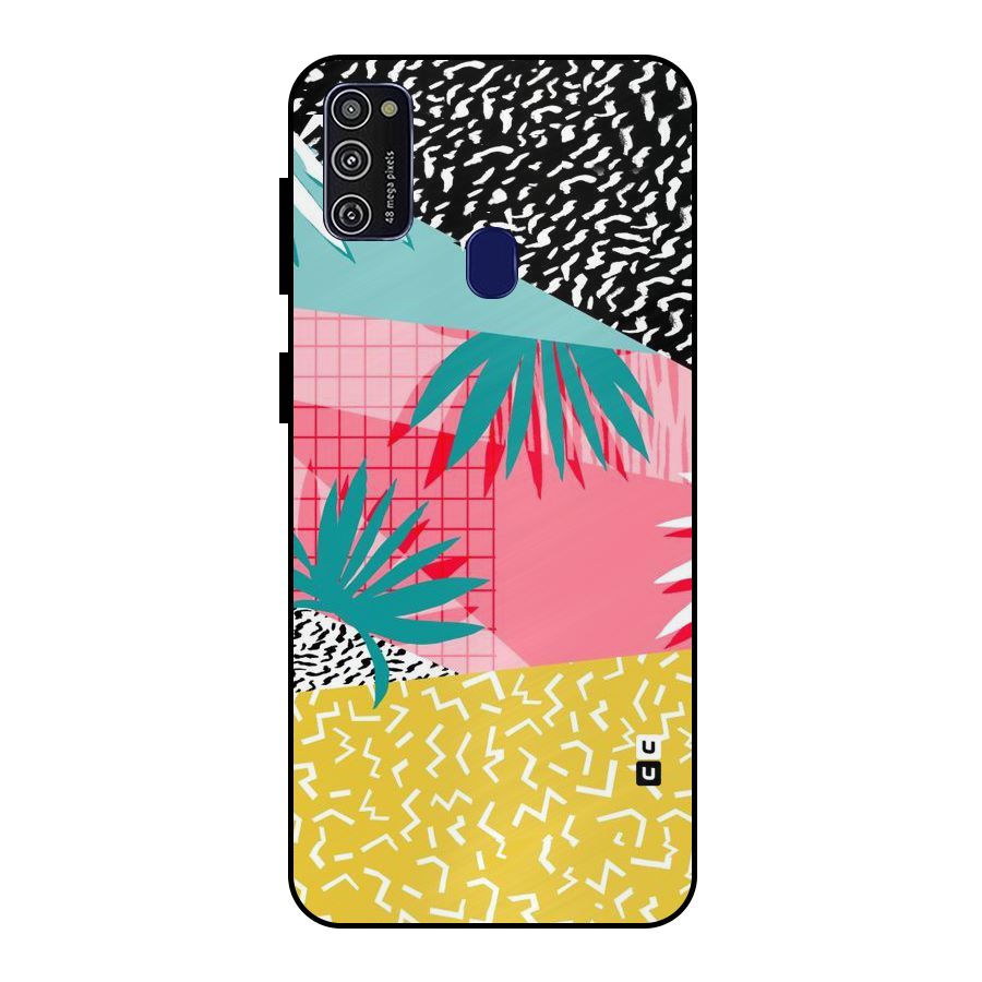 Abstract Grass Hues Metal Back Case for Galaxy M30s