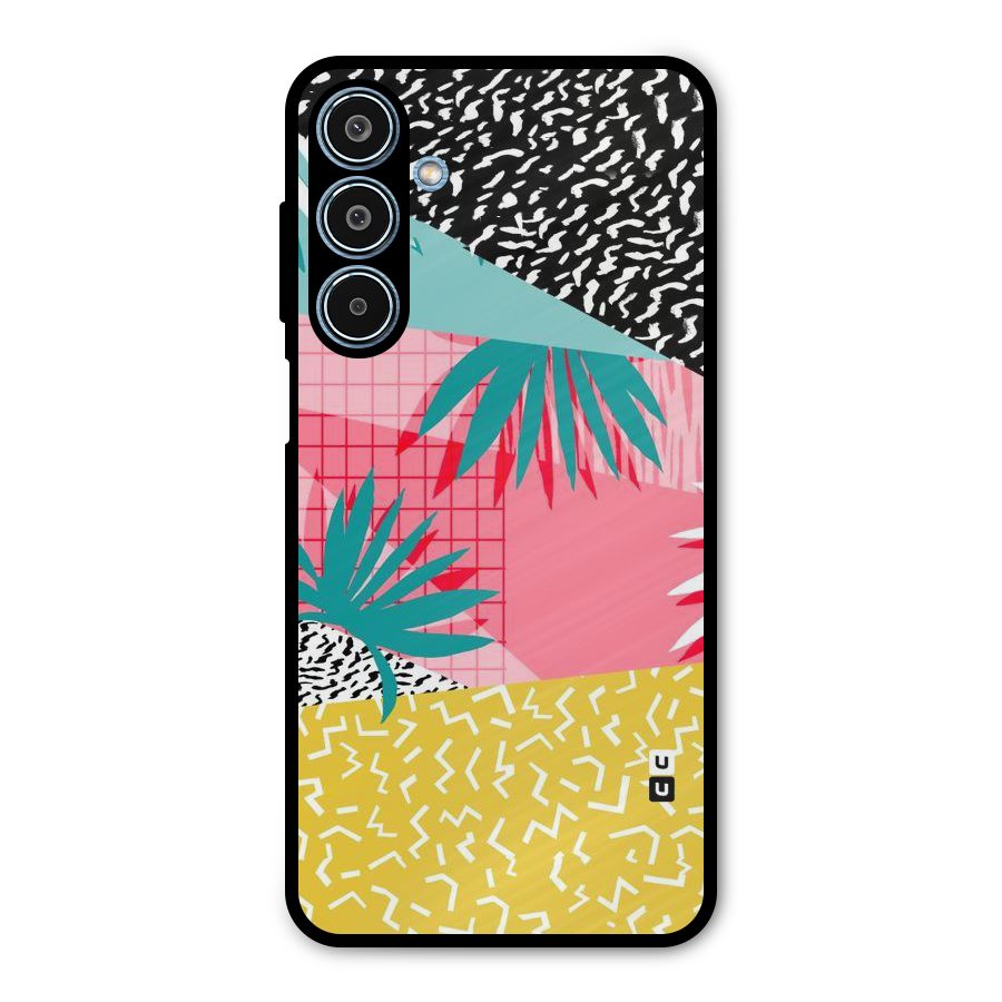 Abstract Grass Hues Metal Back Case for Galaxy M35