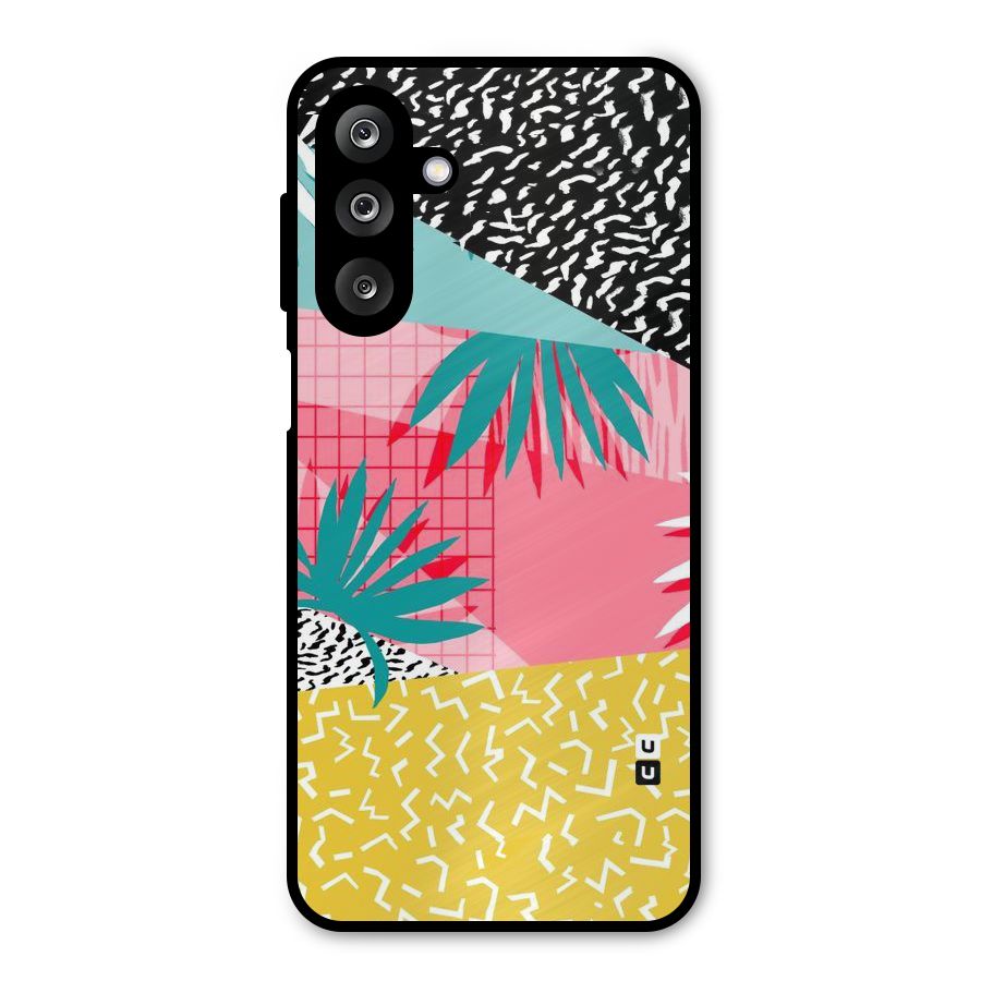 Abstract Grass Hues Metal Back Case for Galaxy M36