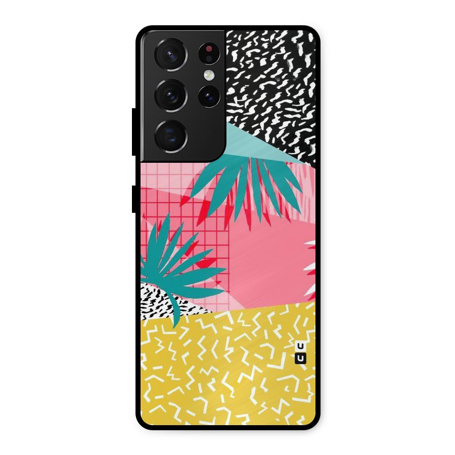 Abstract Grass Hues Metal Back Case for Galaxy S21 Ultra 5G