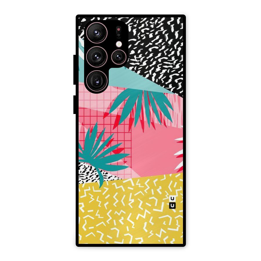 Abstract Grass Hues Metal Back Case for Galaxy S22 Ultra 5G