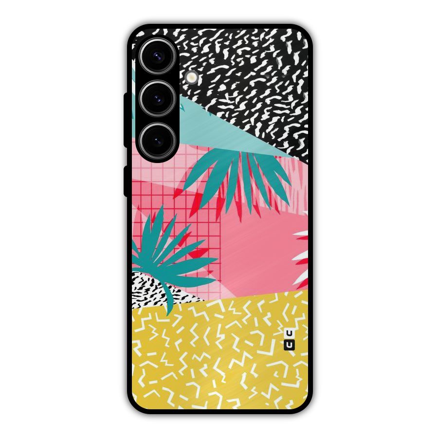 Abstract Grass Hues Metal Back Case for Galaxy S24 Plus
