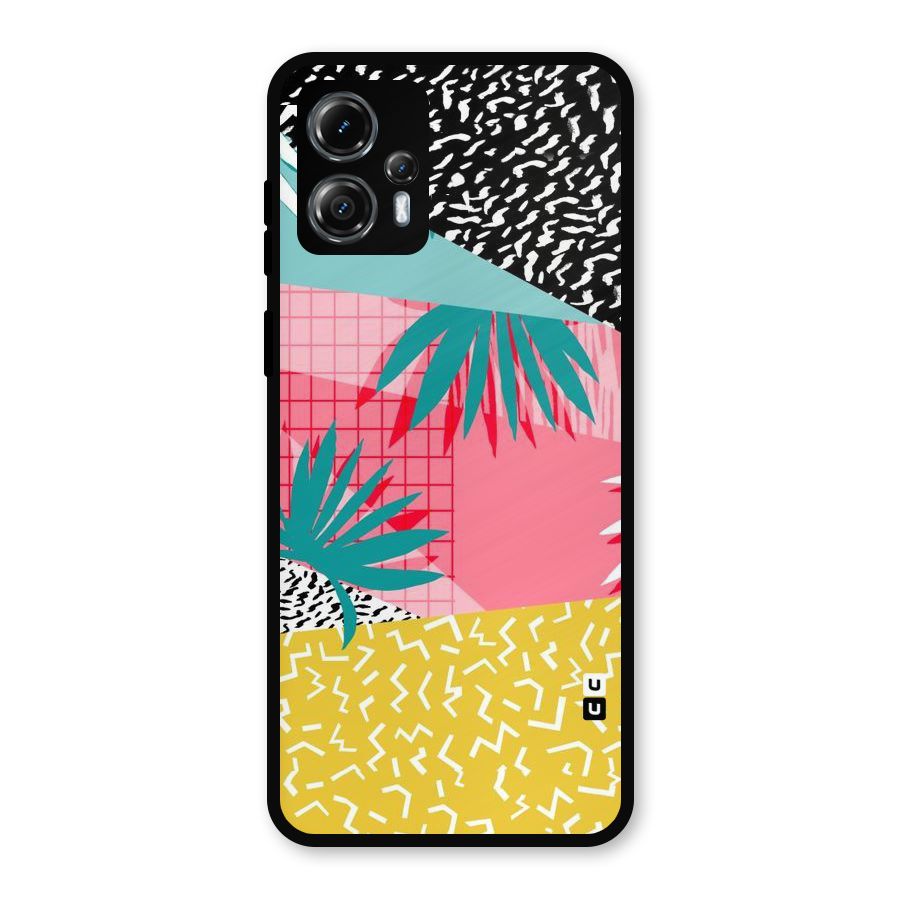 Abstract Grass Hues Metal Back Case for Moto G13