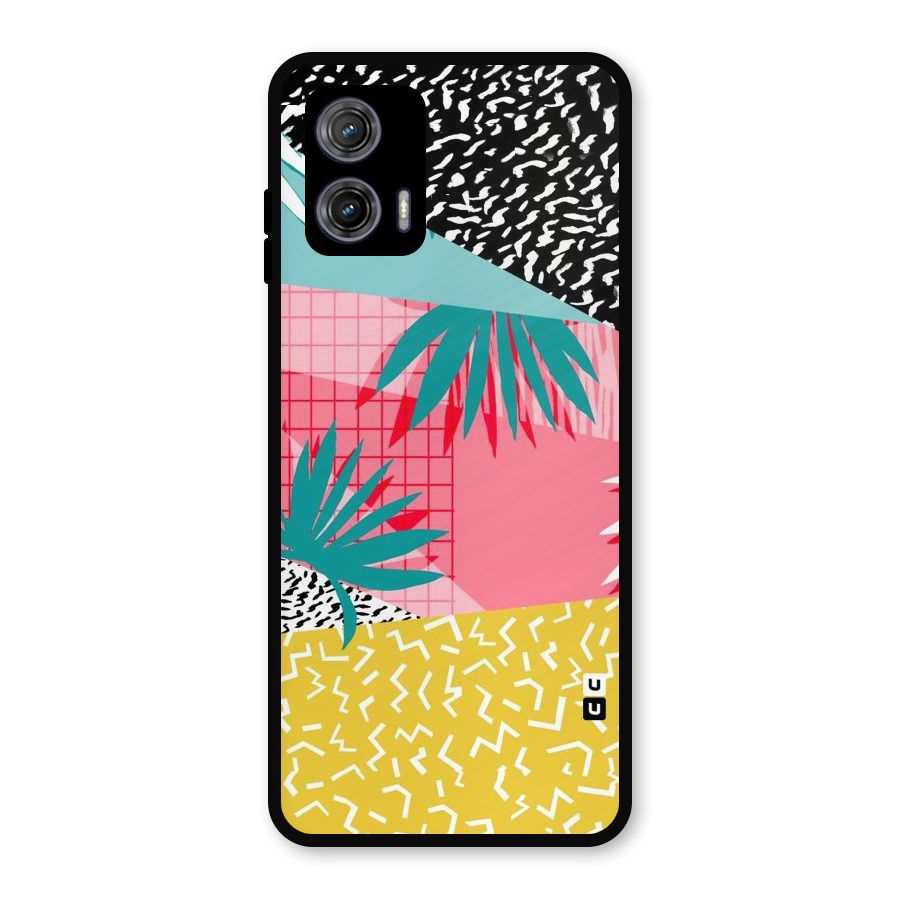 Abstract Grass Hues Metal Back Case for Moto G73