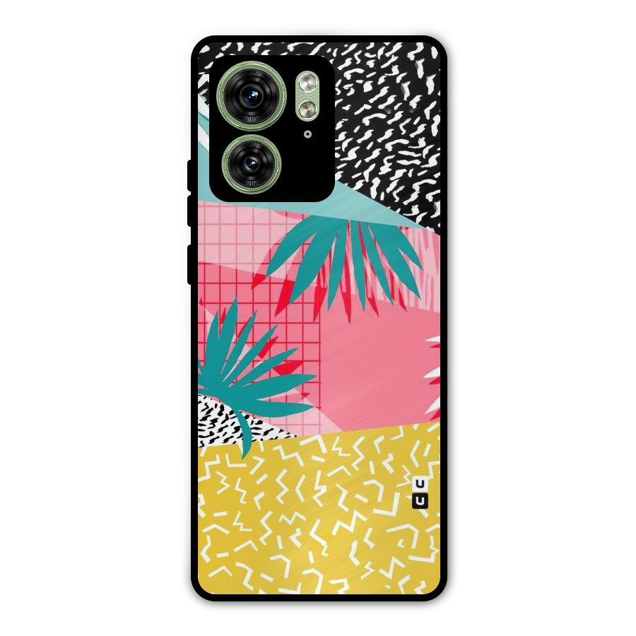 Abstract Grass Hues Metal Back Case for Motorola Edge 40 5G