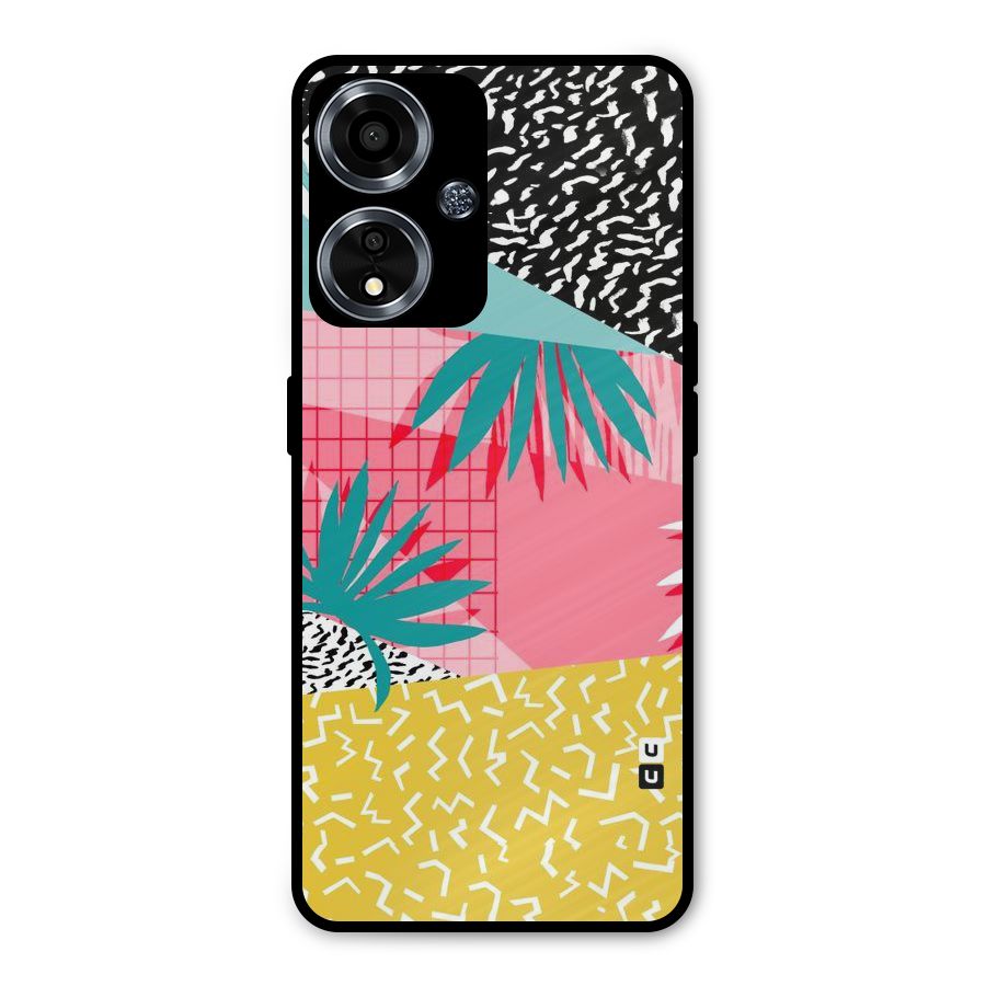 Abstract Grass Hues Metal Back Case for Oppo A59