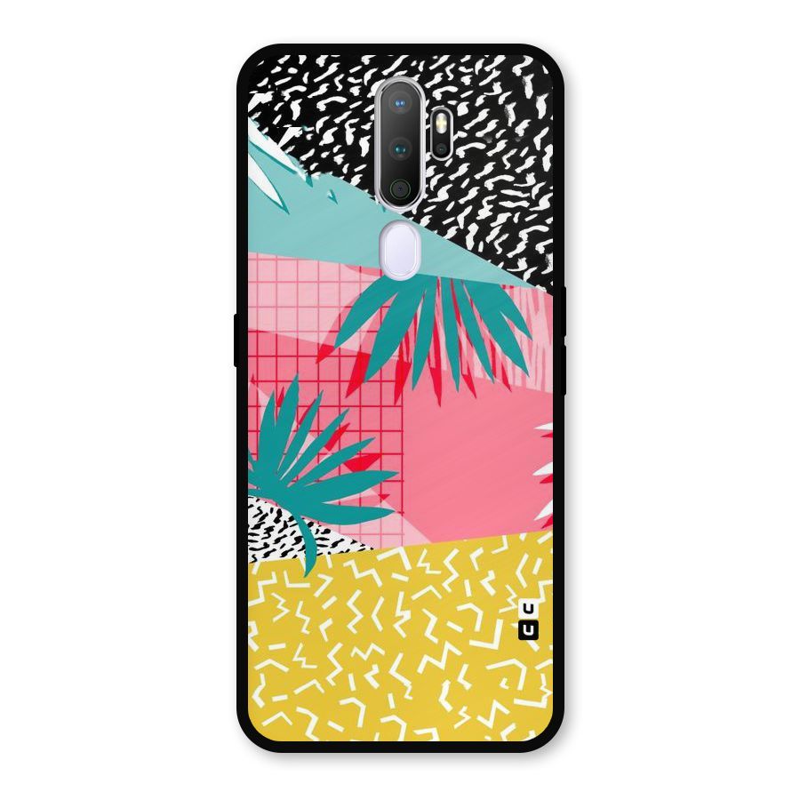 Abstract Grass Hues Metal Back Case for Oppo A5 (2020)