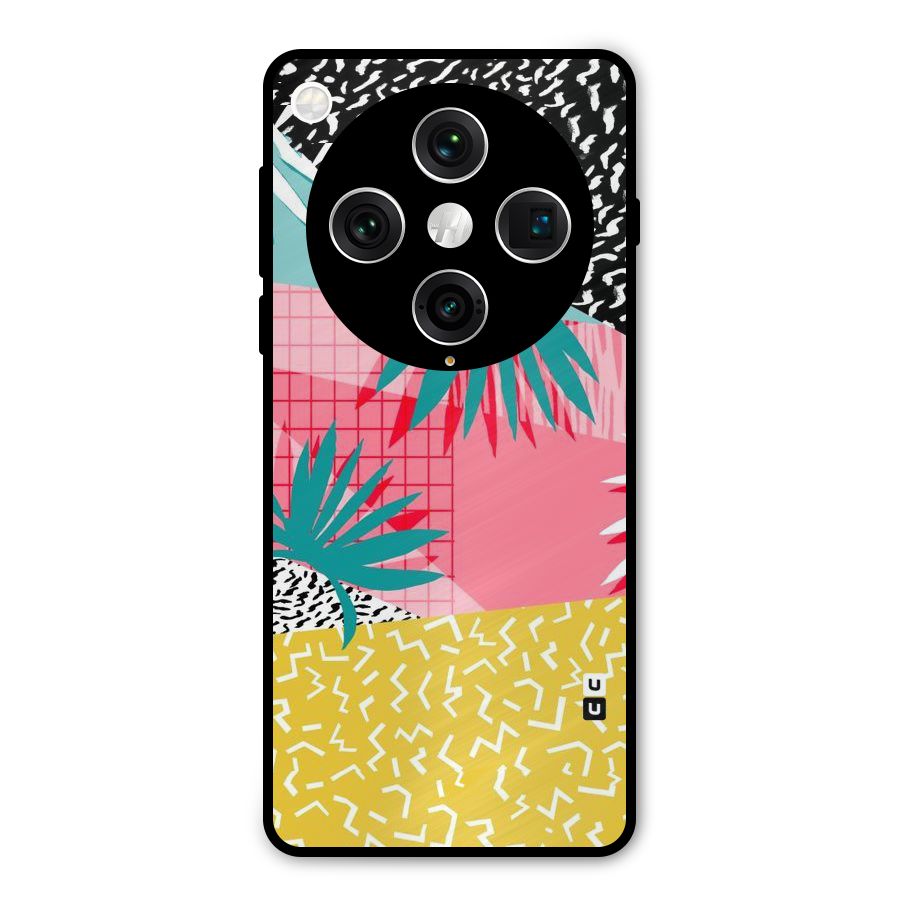Abstract Grass Hues Metal Back Case for Oppo Find X8 Pro