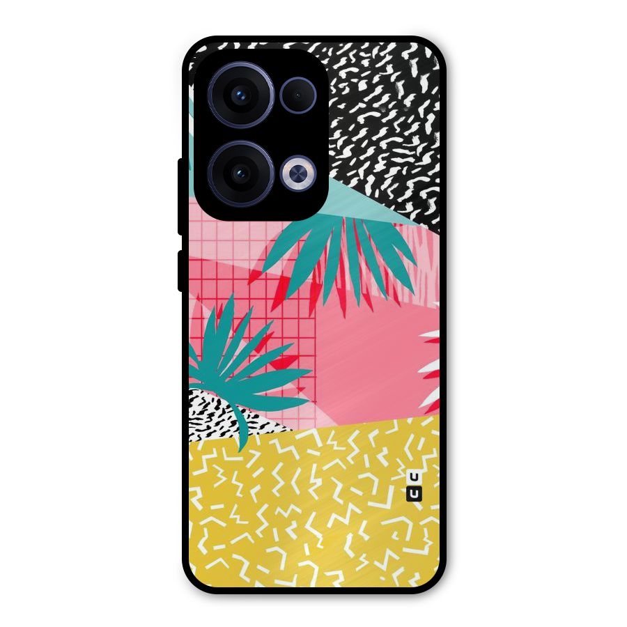 Abstract Grass Hues Metal Back Case for Oppo Reno13