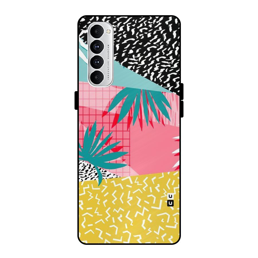 Abstract Grass Hues Metal Back Case for Oppo Reno4 Pro