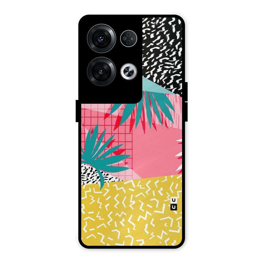 Abstract Grass Hues Metal Back Case for Oppo Reno8 Pro 5G