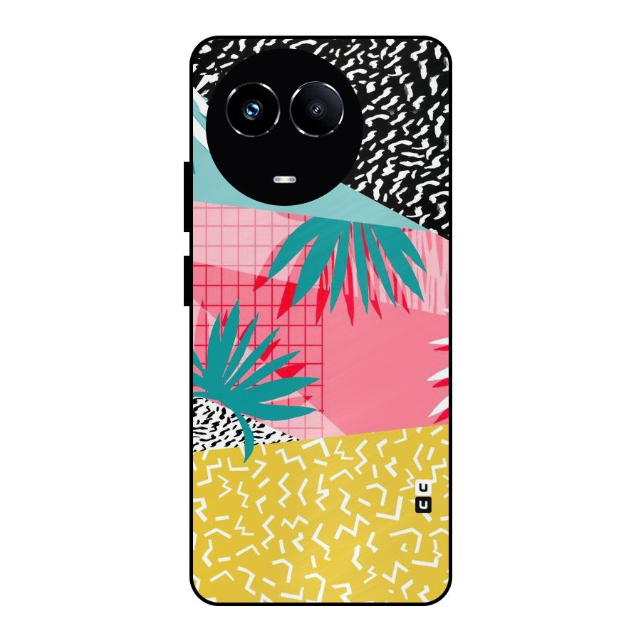Abstract Grass Hues Metal Back Case for Realme Narzo 60X