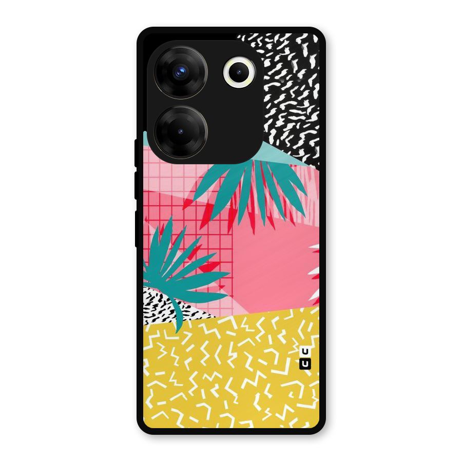 Abstract Grass Hues Metal Back Case for Tecno Camon 20