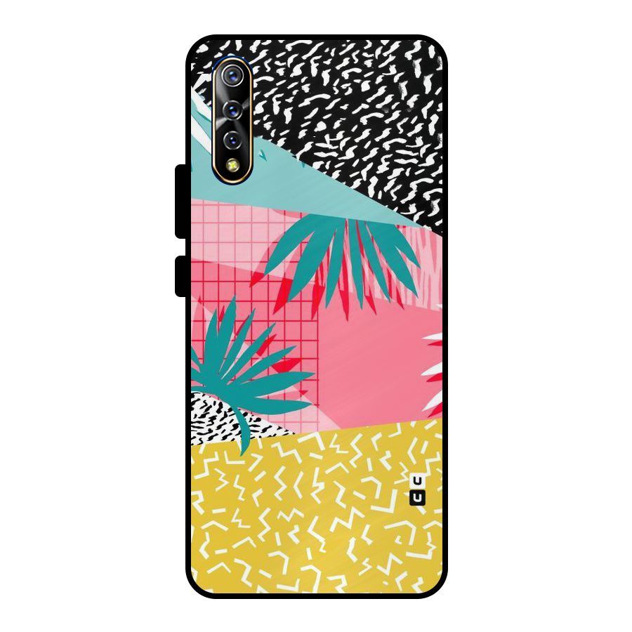 Abstract Grass Hues Metal Back Case for Vivo S1