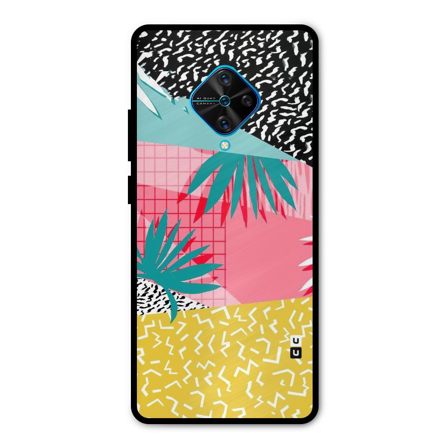 Abstract Grass Hues Metal Back Case for Vivo S1 Pro