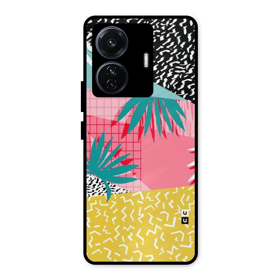 Abstract Grass Hues Metal Back Case for Vivo T1 Pro