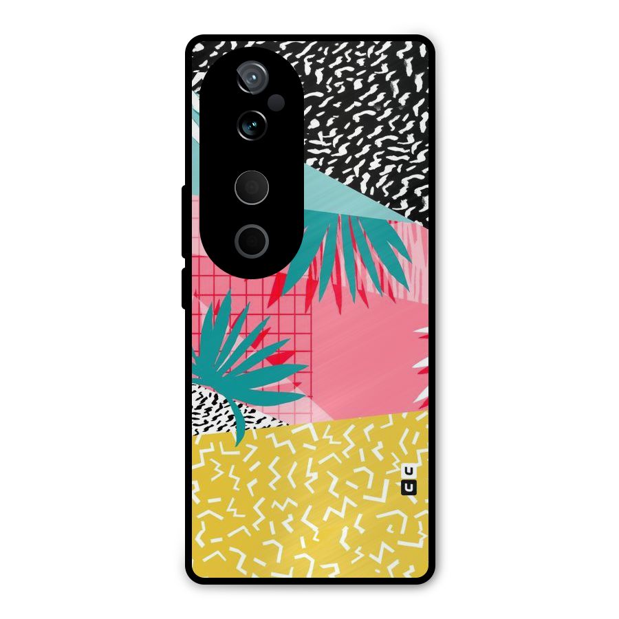 Abstract Grass Hues Metal Back Case for Vivo T3 Ultra