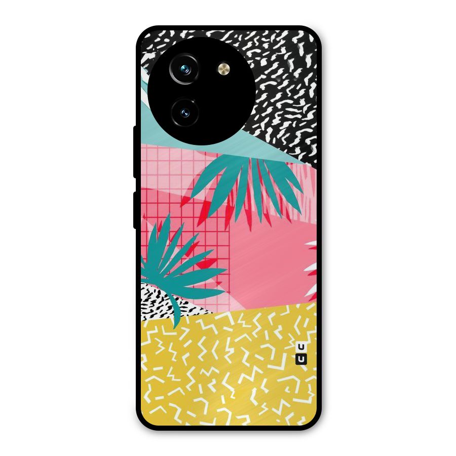 Abstract Grass Hues Metal Back Case for Vivo T3x