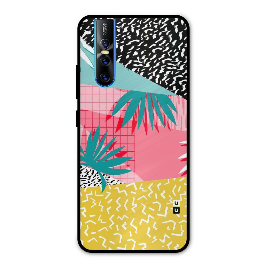Abstract Grass Hues Metal Back Case for Vivo V15 Pro