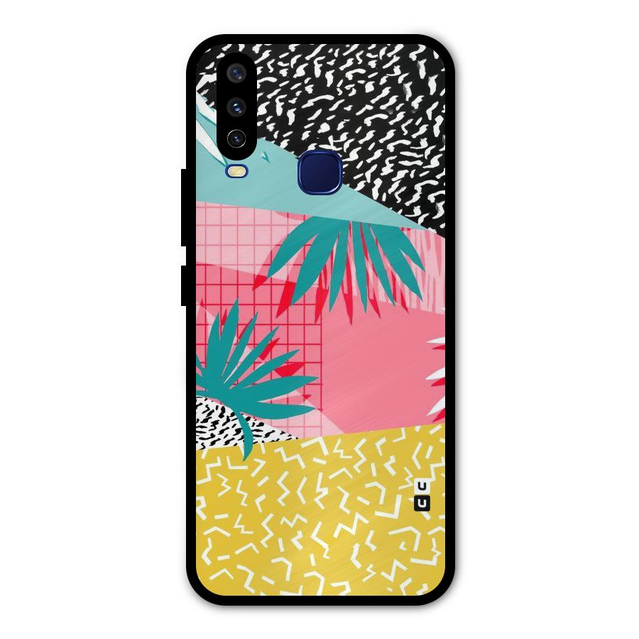 Abstract Grass Hues Metal Back Case for Vivo V17