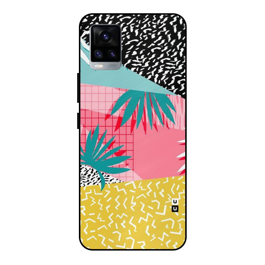 Abstract Grass Hues Metal Back Case for Vivo V20