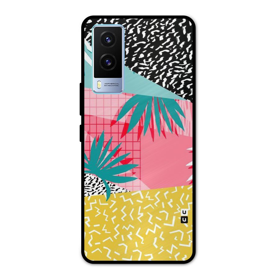 Abstract Grass Hues Metal Back Case for Vivo V21e 5G