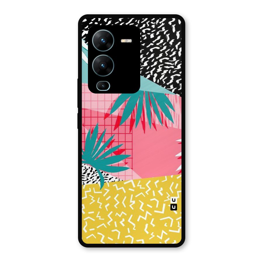 Abstract Grass Hues Metal Back Case for Vivo V25 Pro