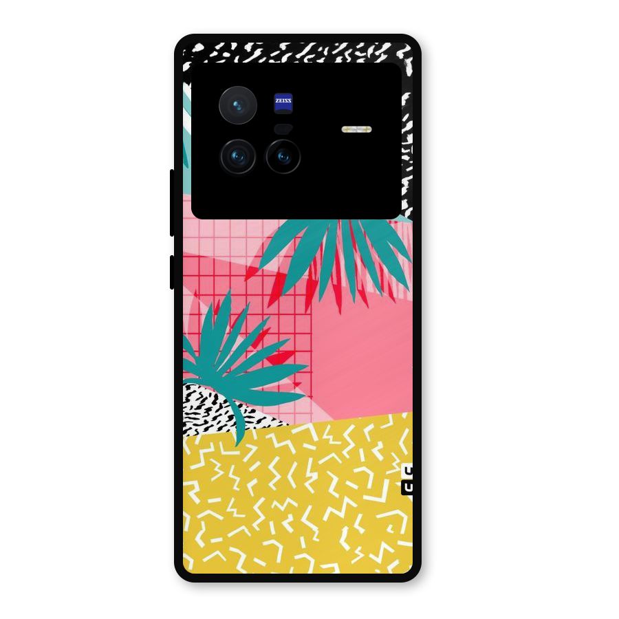 Abstract Grass Hues Metal Back Case for Vivo X80