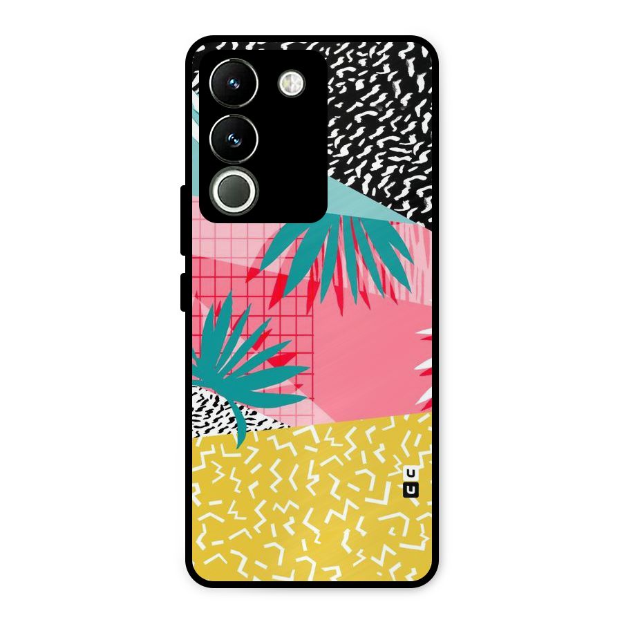 Abstract Grass Hues Metal Back Case for Vivo Y200