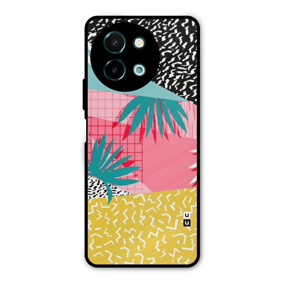 Abstract Grass Hues Metal Back Case for Vivo Y58