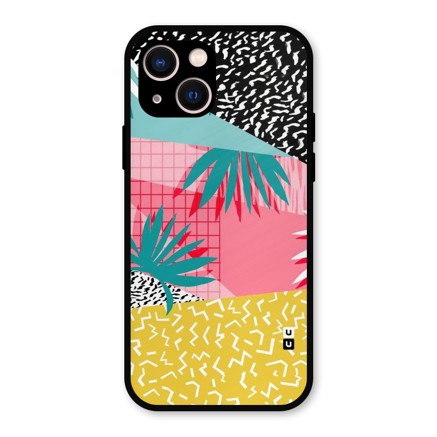 Abstract Grass Hues Metal Back Case for iPhone 13