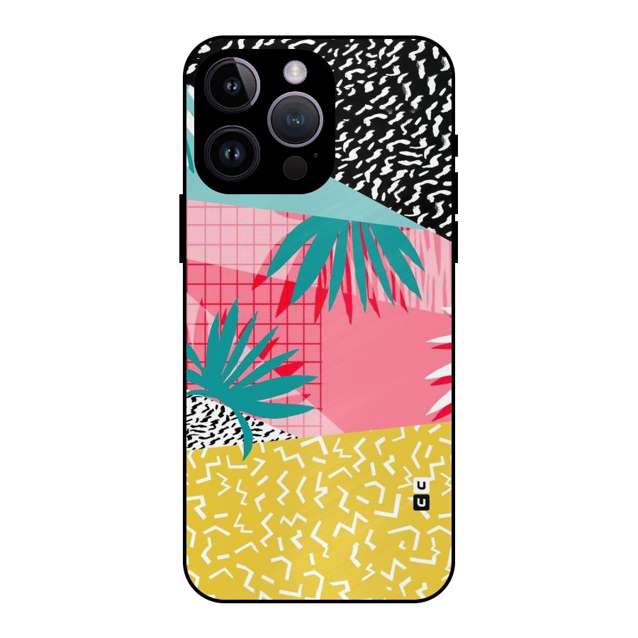 Abstract Grass Hues Metal Back Case for iPhone 14 Pro Max